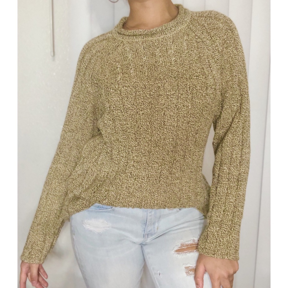 Carolyn Taylor Tan Knit Sweater